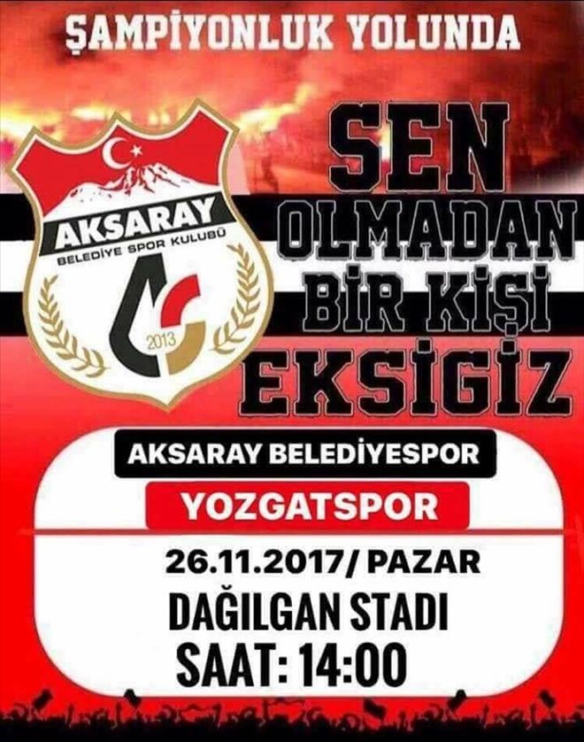 ŞAMPİYONLUK YOLUNDA SEN OLMADAN BİR KİŞİ EKSİĞİZ