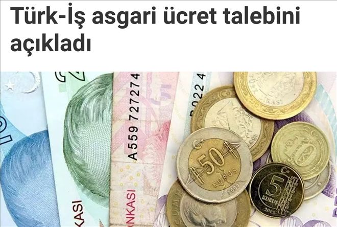 2018 Yılı Asgari Ücret Talebi 1.893 TL