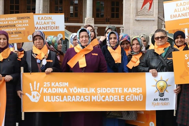 Ak Partili Kadınlar, ´ Kadına Şiddete Hayır´ İçin Yürüdü