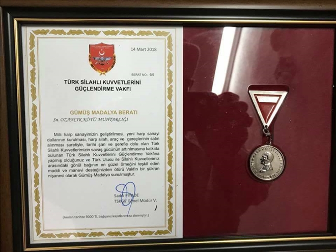 Ozancık Köyüne ´´Gümüş Madalya Beratı´´ Verildi | aksarayhaber68