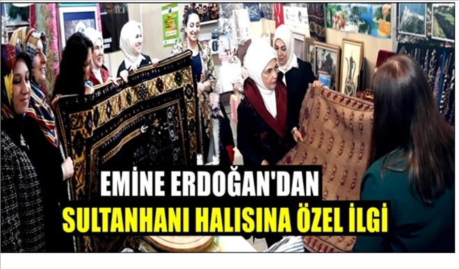 Emine Erdoğan´dan Sultanhanı halısına özel ilgi