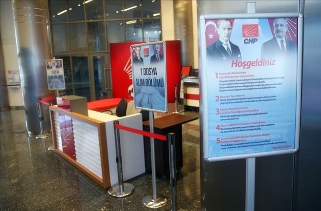 CHP´de aday adaylığı başvuruları yarın başlıyor