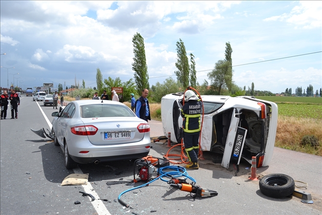 Aksaray´da trafik Kazası: 2´si ağır 4  Yaralı
