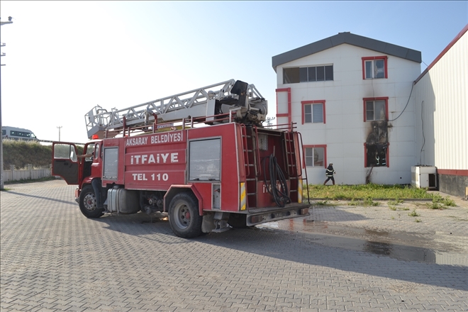 Aksaray´da işyerinde yangın