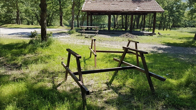 Piknik alanını talan ettiler