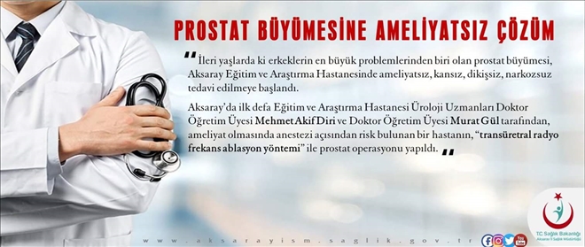 Prostat büyümesine ameliyatsız çözüm