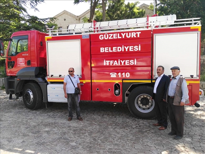 Güzelyurt Belediyesine hibe itfaiye aracı teslim edildi