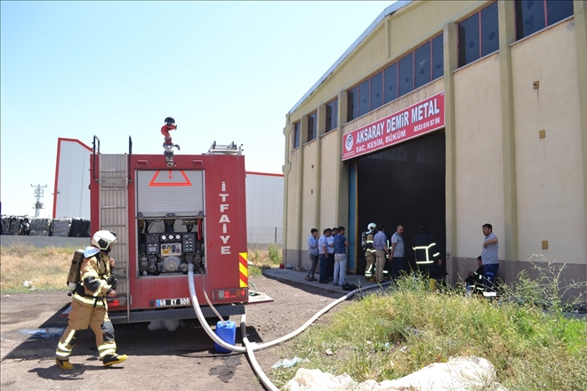 Aksaray´da fabrika yangını