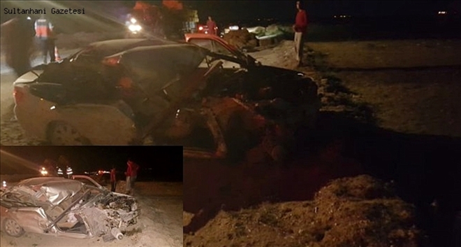 Otomobil traktör römorkuna çarptı:1 yaralı