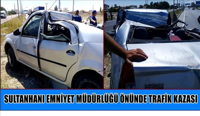  Aksaray´da takla atan araçtaki 3 kişi yaralandı