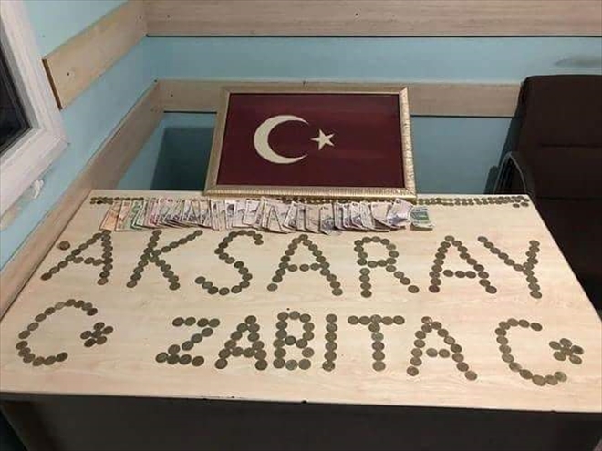 Aksaray´da dilencilerin üzerinden çıkan yüklü miktarda paraya el konuldu