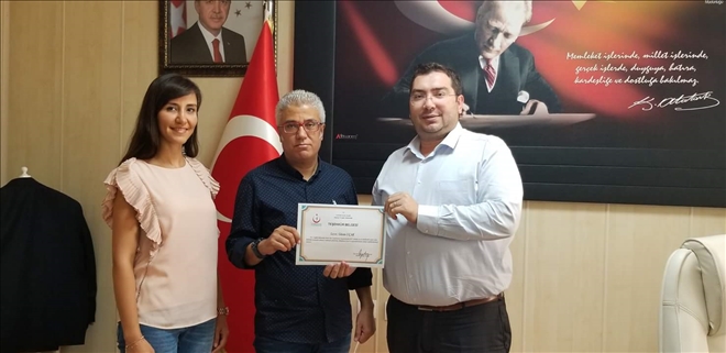 En az antibiyotik yazdığı belirlenen hekimlere teşekkür belgesi verildi