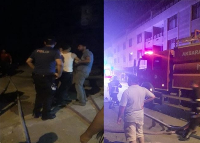 Aksaray´da lastik deposundaki yangın paniğe neden oldu
