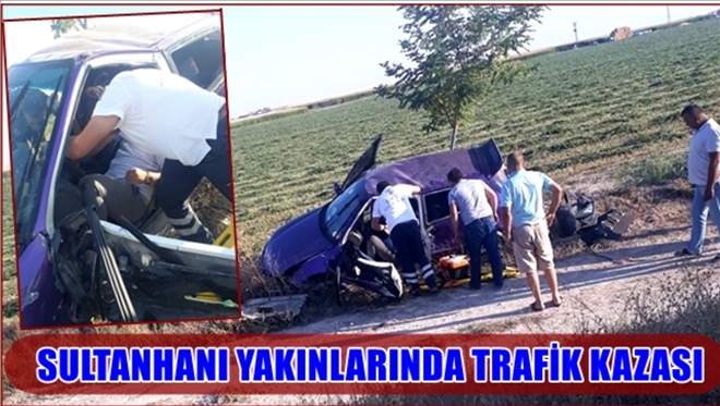 Aksaray´da şarampole devrilen araçtaki 1´i bebek 3 kişi yaralandı