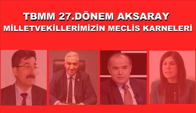 27.Dönem Aksaray Milletvekillerinin Meclis Karnesi