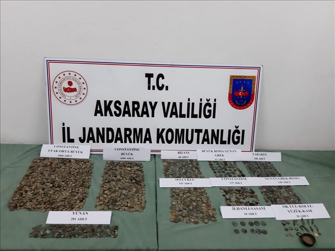 Aksaray´da tarihi eser kaçakçılarına operasyon:3 gözaltı