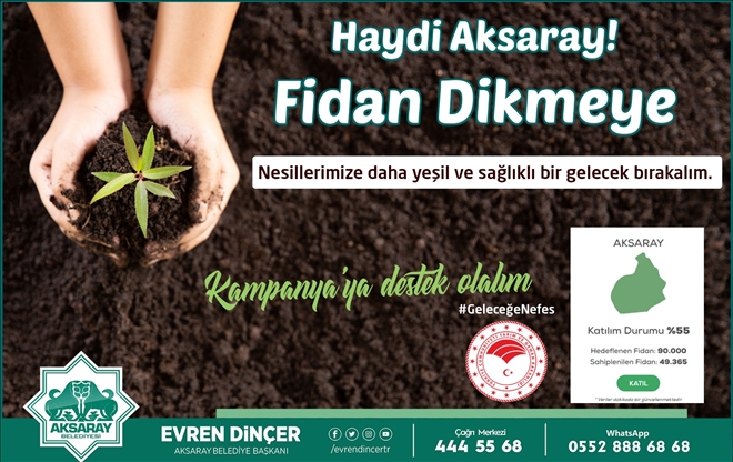 Aksaray´a 90 bin fidan dikilecek