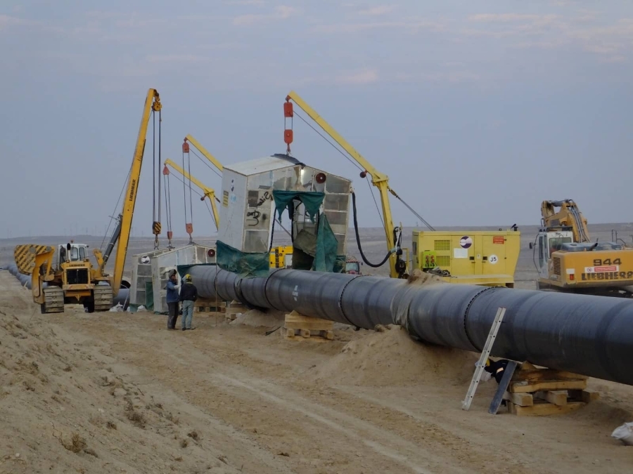Doğalgaz depolama çalışmaları ekim yapılan arazileri ikiye böldü,çiftçi isyan etti