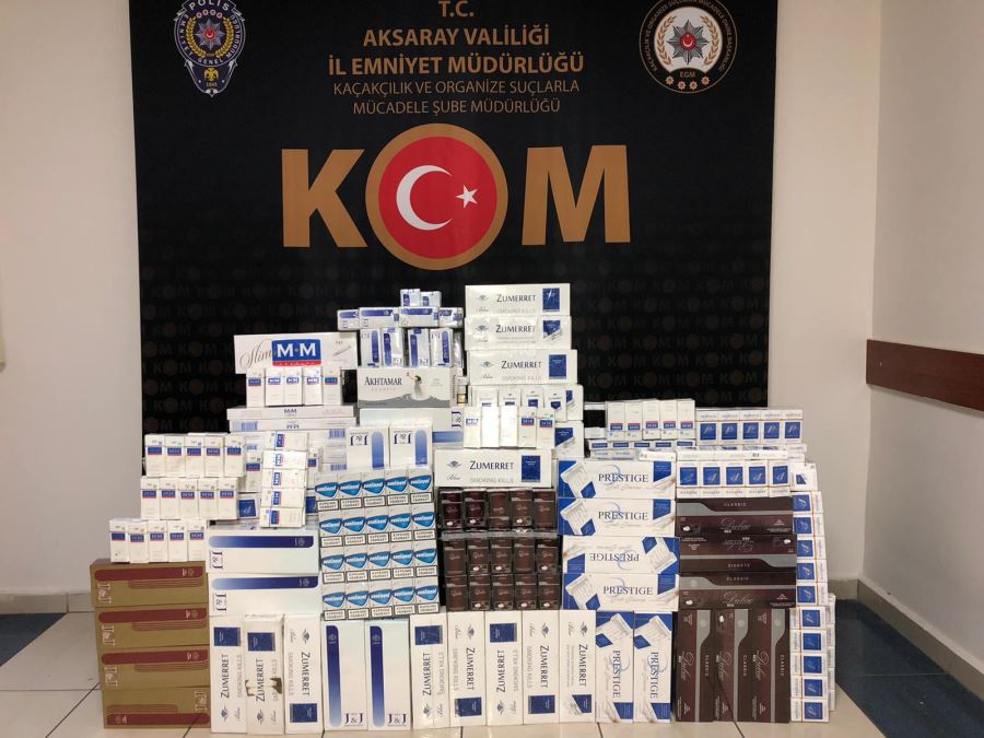 1500 paket gümrük kaçağı sigara ele geçirildi