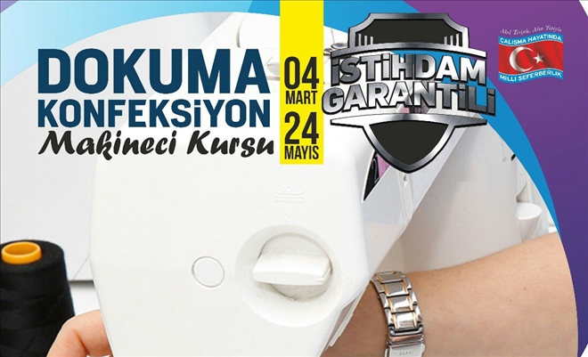 İstihdam Garantili Dokuma Konfeksiyon Makineci Kursu Açılacak