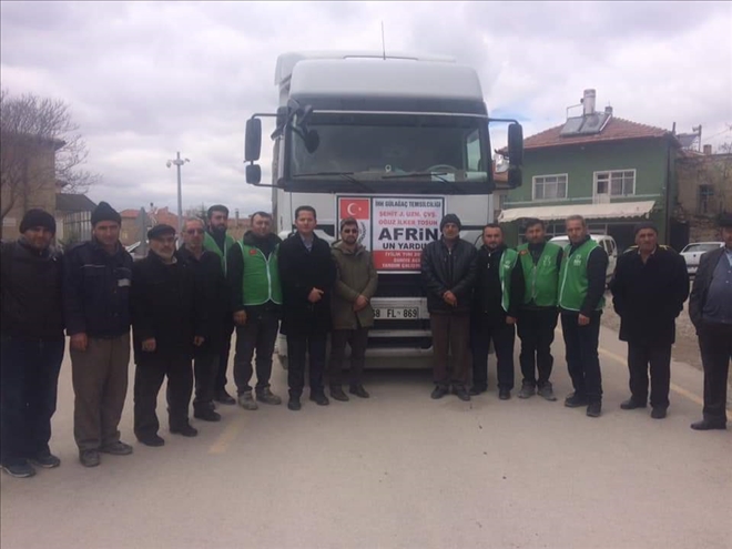 Şehit Oğuz İlker Tosun yardım tırı Suriye´ye uğurlandı