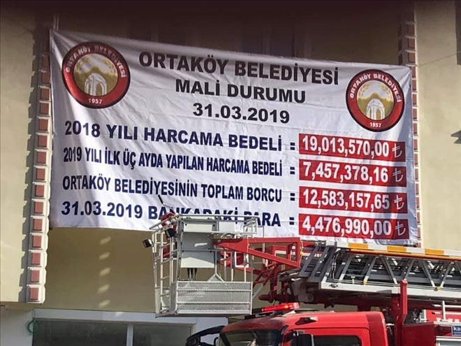 Devraldığı Belediyenin borçlarını afişle duyurdu