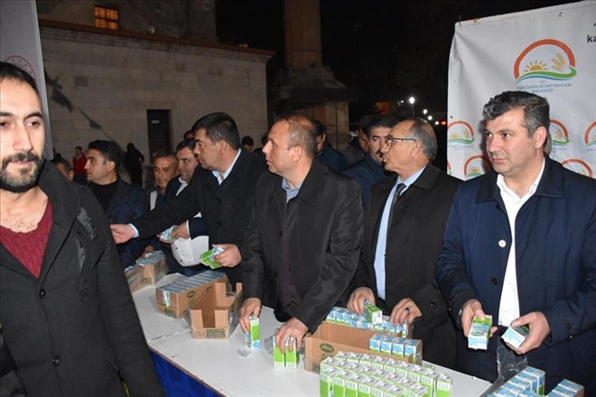 Kandilde süt dağıtımı gerçekleştirildi