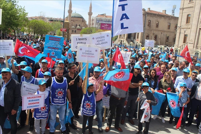 Aksaray´da 1 Mayıs Emek ve Dayanışma Günü kutlandı