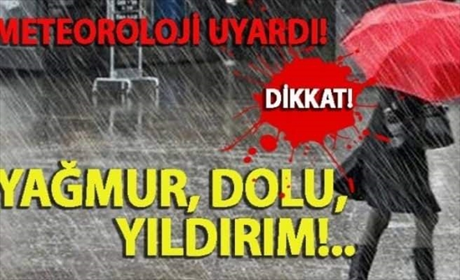 Aksaray´da Kuvvetli Gök Gürültülü Sağanak Yağış ve Yerel Dolu Hadisesi Bekleniyor! 