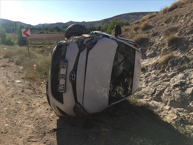 Otomobil takla attı:1  yaralı