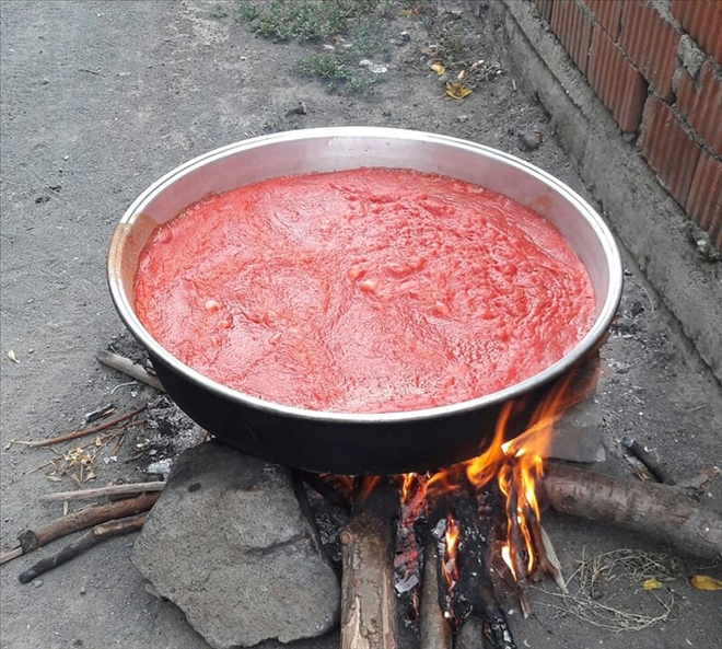 Aksaray´da kışlık salça yapımı başladı