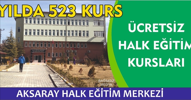 Aksaray Halk Eğitim Merkezi 523 kurs açtı