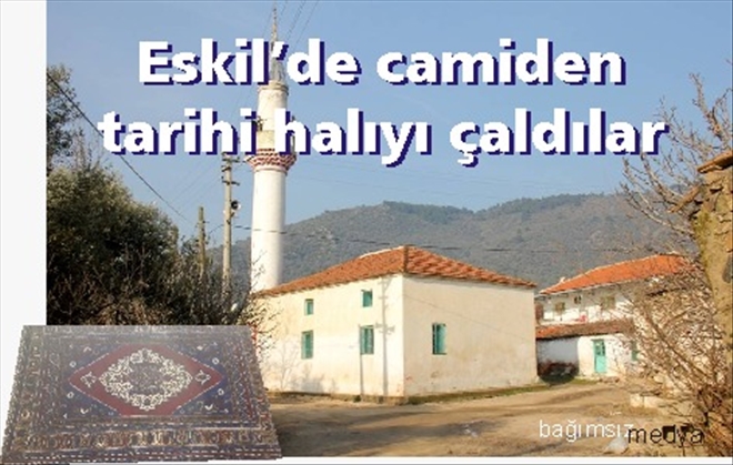 Camiden  halı çalan hırsız yakalandı