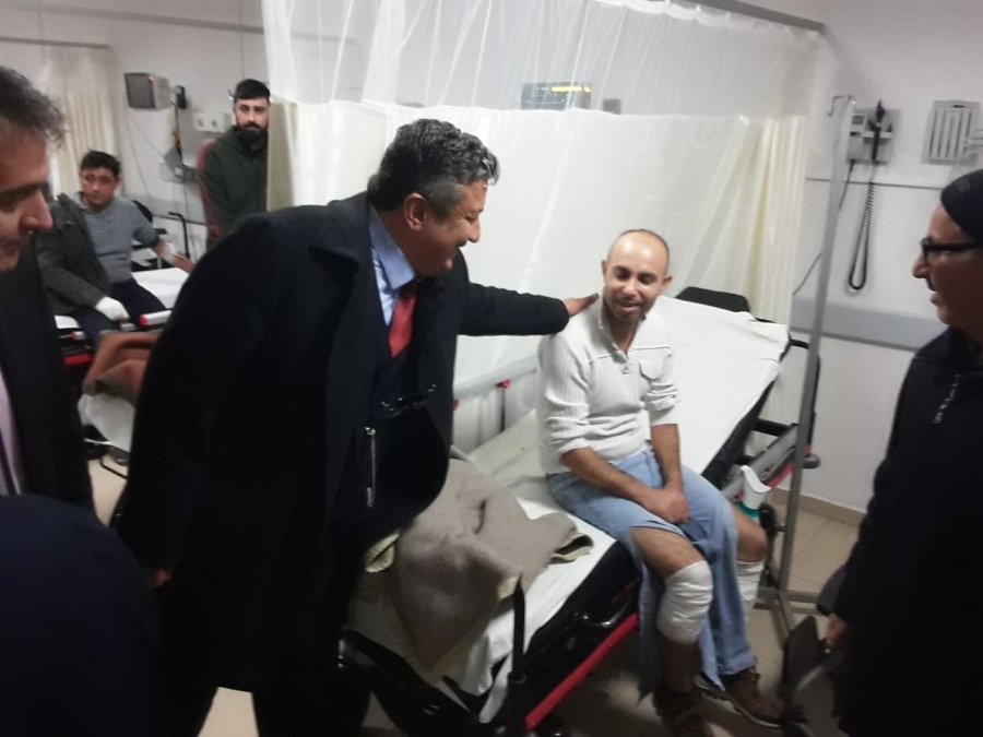 Emniyet Müdürü Kolcu  kazada yaralananları ziyaret etti