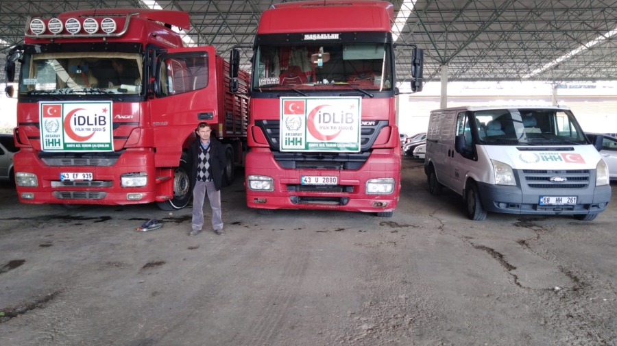 İki şirketten iki iyilik tırı! İdlib