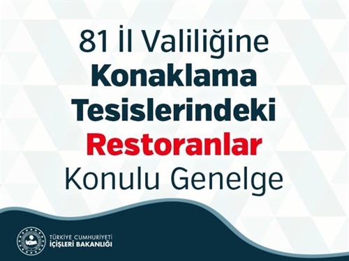 Konaklama Tesislerindeki Restoranlar Konulu Genelge