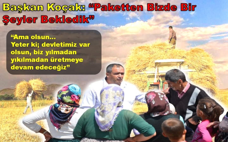 Başkan Koçak:Paketten biz de bir şeyler bekledik