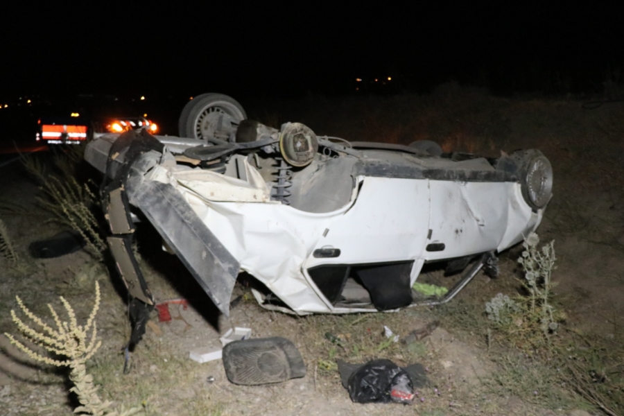 Takla atan otomobil hurdaya döndü: 1 ölü 2 ağır yaralı