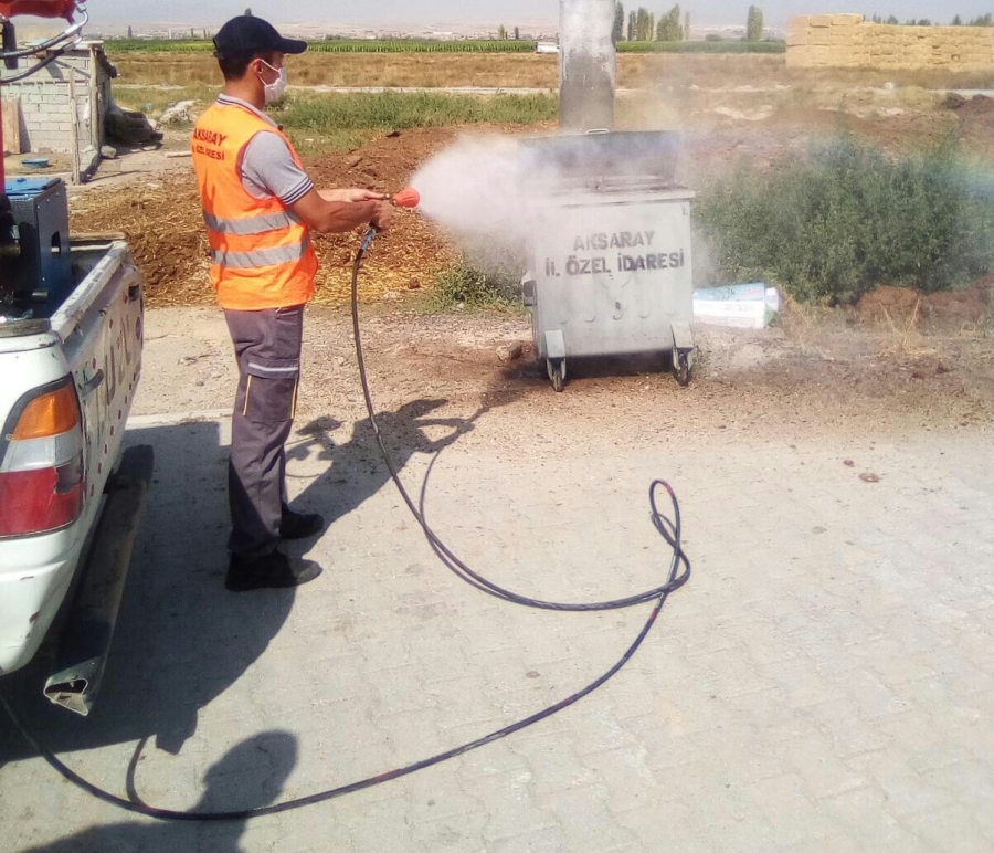 Köylerde temizlik ve dezenfekte çalışmaları