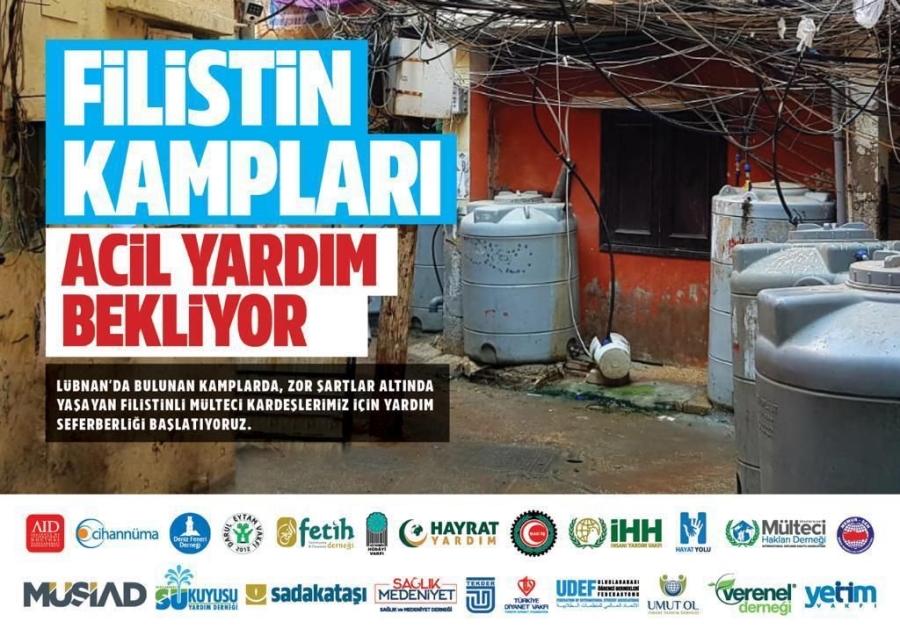 İHH koordinesinde 20 STK, Lübnan’daki Filistinli mülteci kampları için harekete geçti