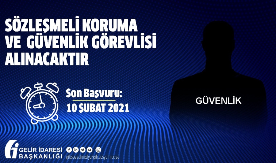 Gelir İdaresi Başkanlığı 337 Koruma ve Güvenlik Görevlisi Alımı Yapacak