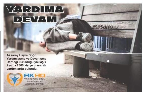 aksaray hayra dogru yardimlasma ve dayanisma dernegi 2 yilda 2 bin 800 kisiye yardimda bulundu
