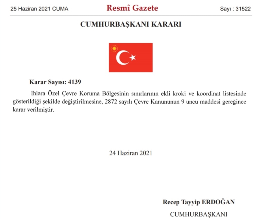 Ihlara özel çevre koruma bölgesinin sınırları değişti