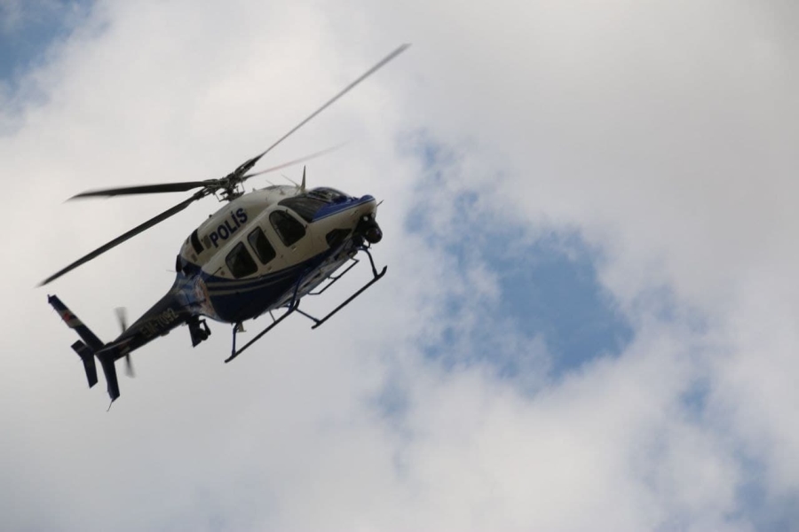 Aksaray’da helikopterli denetim 