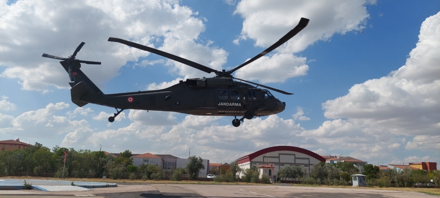 Jandarmadan helikopter destekli trafik denetimi