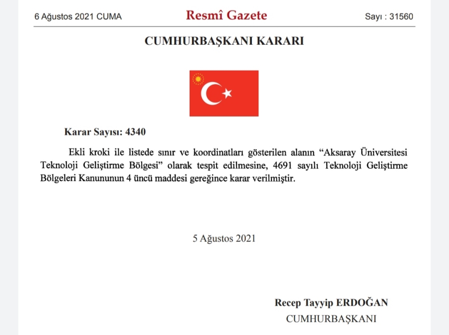 Resmi gazetede yayımlandı!Aksaray