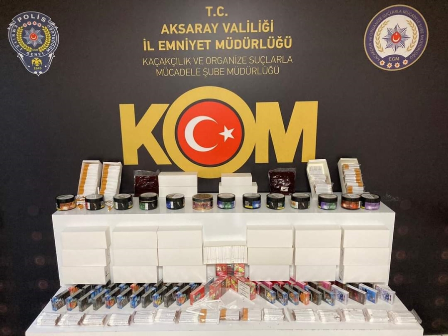 Gümrük kaçağı tütün ve Makaron satışı yapan 1 kişi gözaltına alındı
