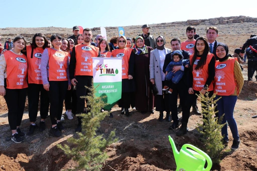 Aksaray’da şehit ve gaziler ormanı için 350 fidan dikildi