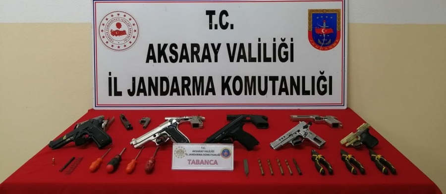 Kurusıkı tabancaları gerçek tabancaya çeviren 1 şüpheli yakalandı