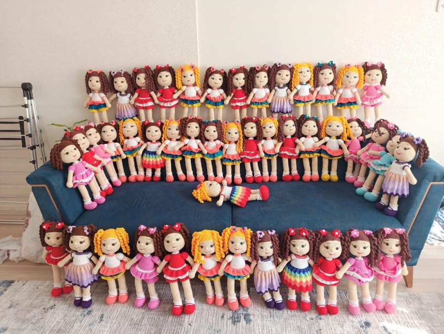 El emeği göz nuru örme oyuncaklara talep fazla